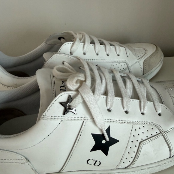 Dior White Sneakers with Black Star Details - Picture 9 of 9